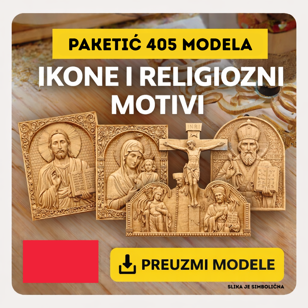 405 CNC 3D modela – ikone i religijski motivi