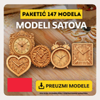 147 CNC 3D modela satova – dekoracija koja se uvek prodaje