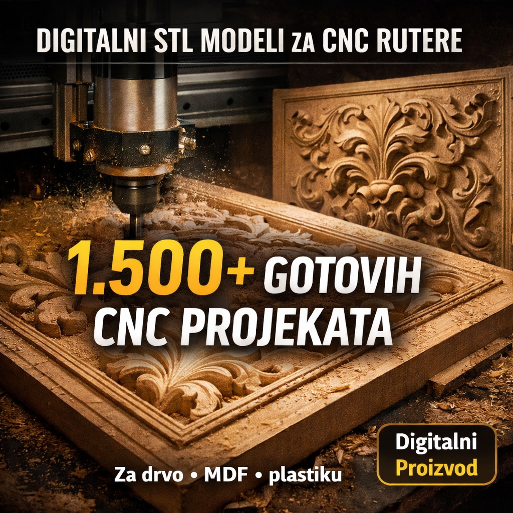 STL DIGITALNI MODELI ZA CNC RUTERE
